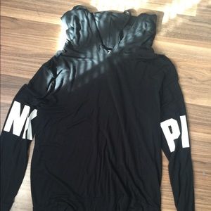 Black super soft hoodie from pink!
